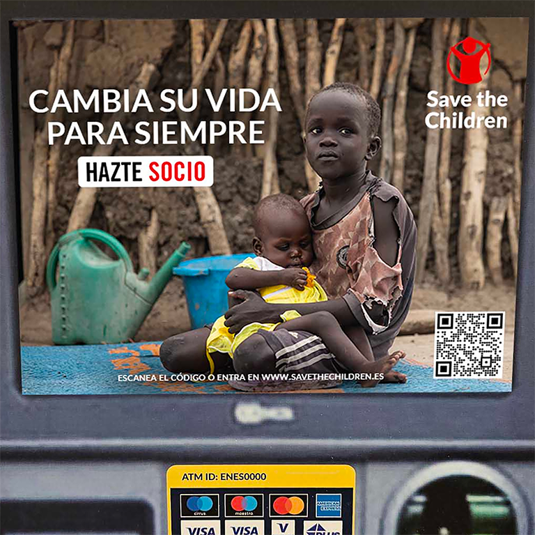 Save the Children España hace un llamamiento contra la hambruna con las donaciones a través de la red de cajeros de Euronet en España